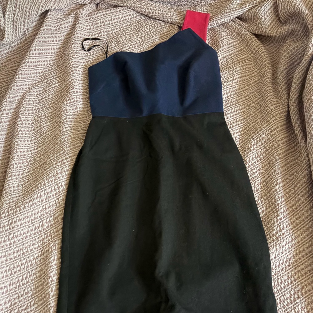 Roland Mouret for Banana Republic Strapless Navy and Black Dress